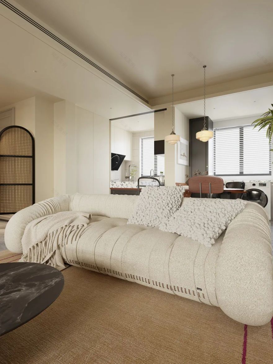 新作速递 | 半开放式书房+私人影院,打造125㎡宅家舒适生活-16