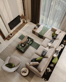 double height reception - private villa - KSA