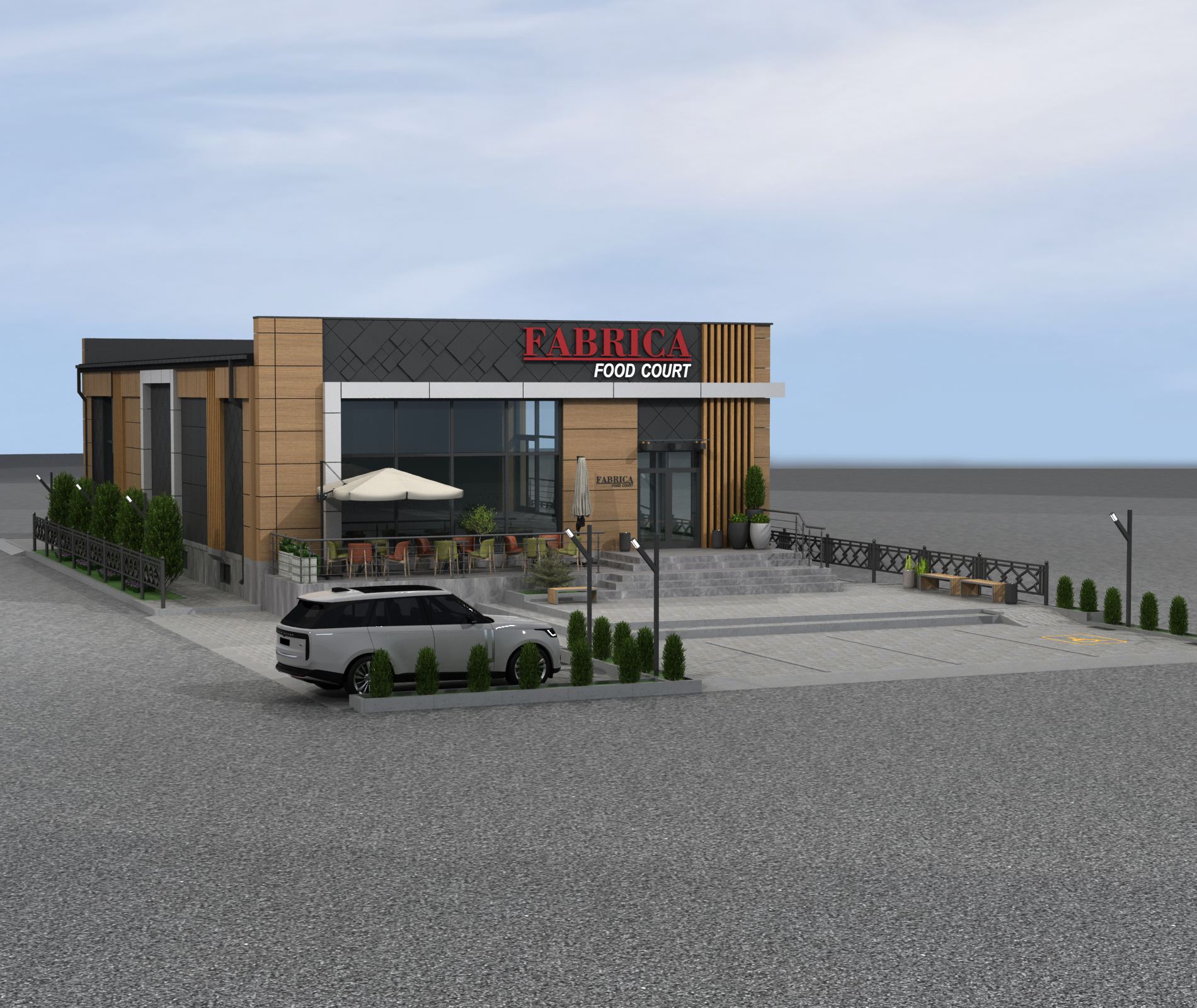 美食广场外部设计丨俄罗斯奔萨丨Design_14,Narek Azaryan-7