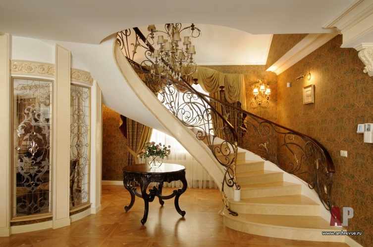 豪华古典风格带泳池别墅室内设计丨Михайлова Светлана(米哈伊洛娃·斯韦特兰娜)-7