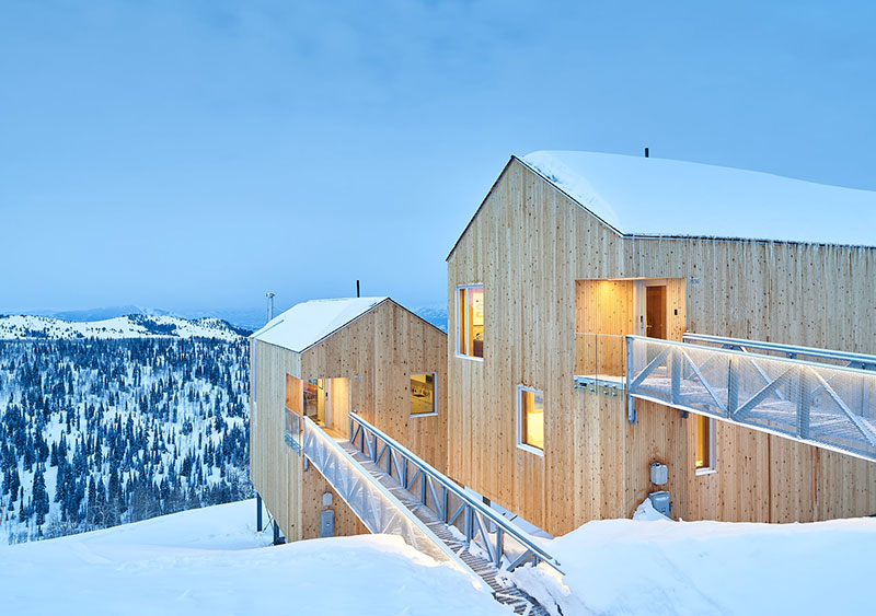 美国犹他州雪山全景山间小屋-16