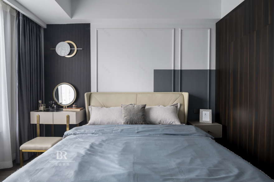 鲁能星城外滩现代意式轻奢跃层设计丨中国重庆丨兄弟装饰-25