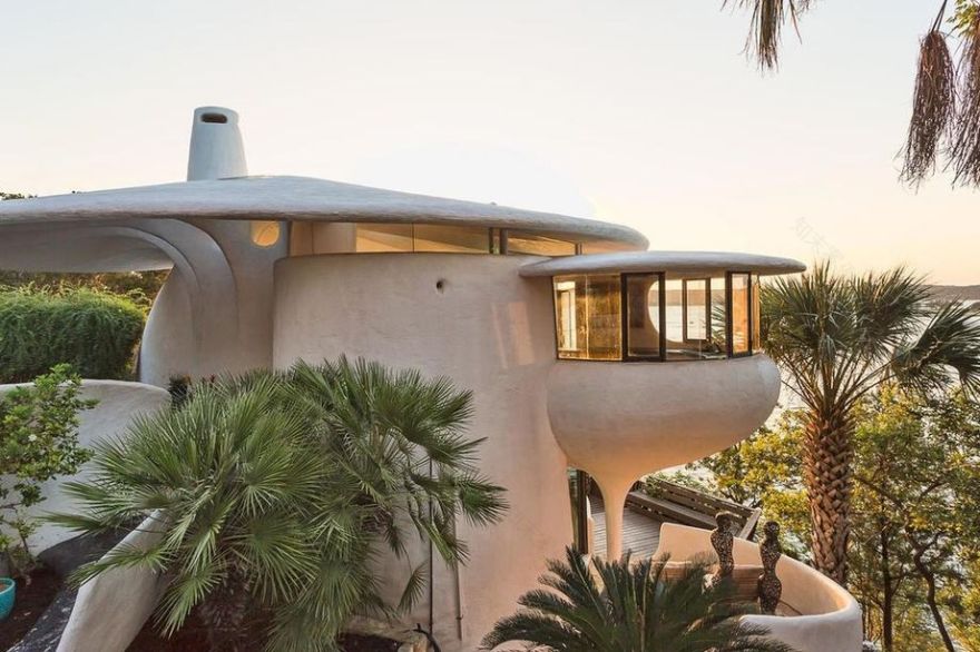 赖特弟子湖滨山坡住宅,戏剧性视野与独特结构-8