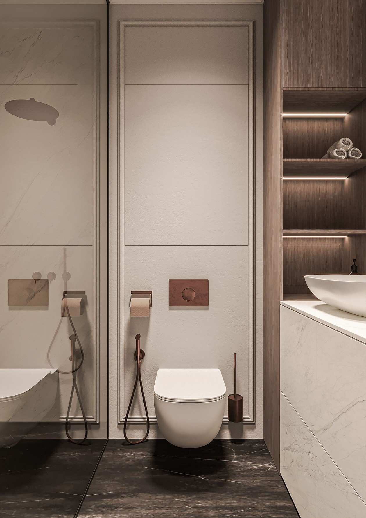 106㎡高级灰色系简约风公寓设计-21