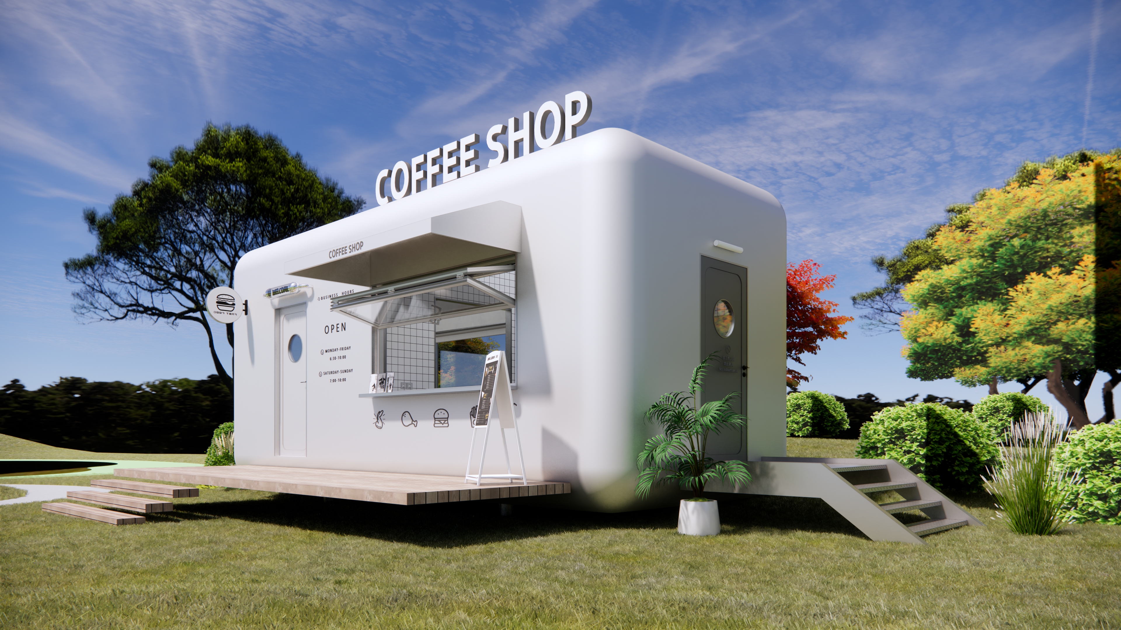 装配式建筑 | 商业售卖车建筑外观&室内设计-3