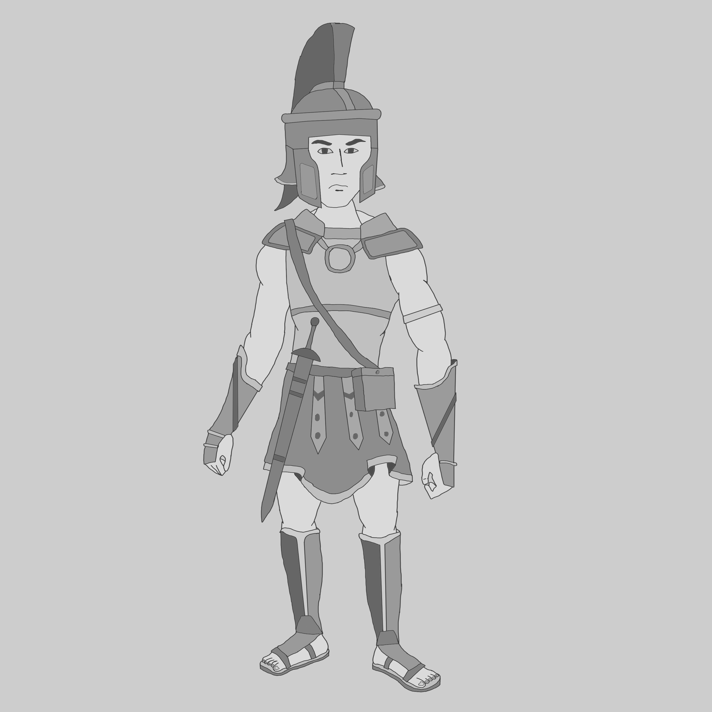 2D游戏角色设计  罗马将军-10