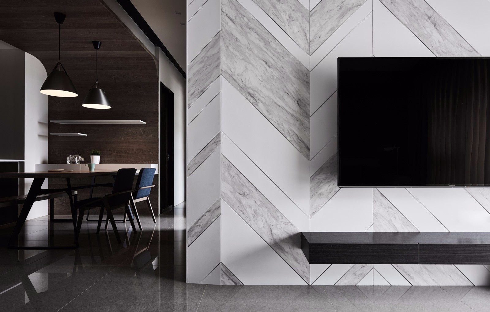 现代原木大理石金属，思维空间设计诠释简约美学-8