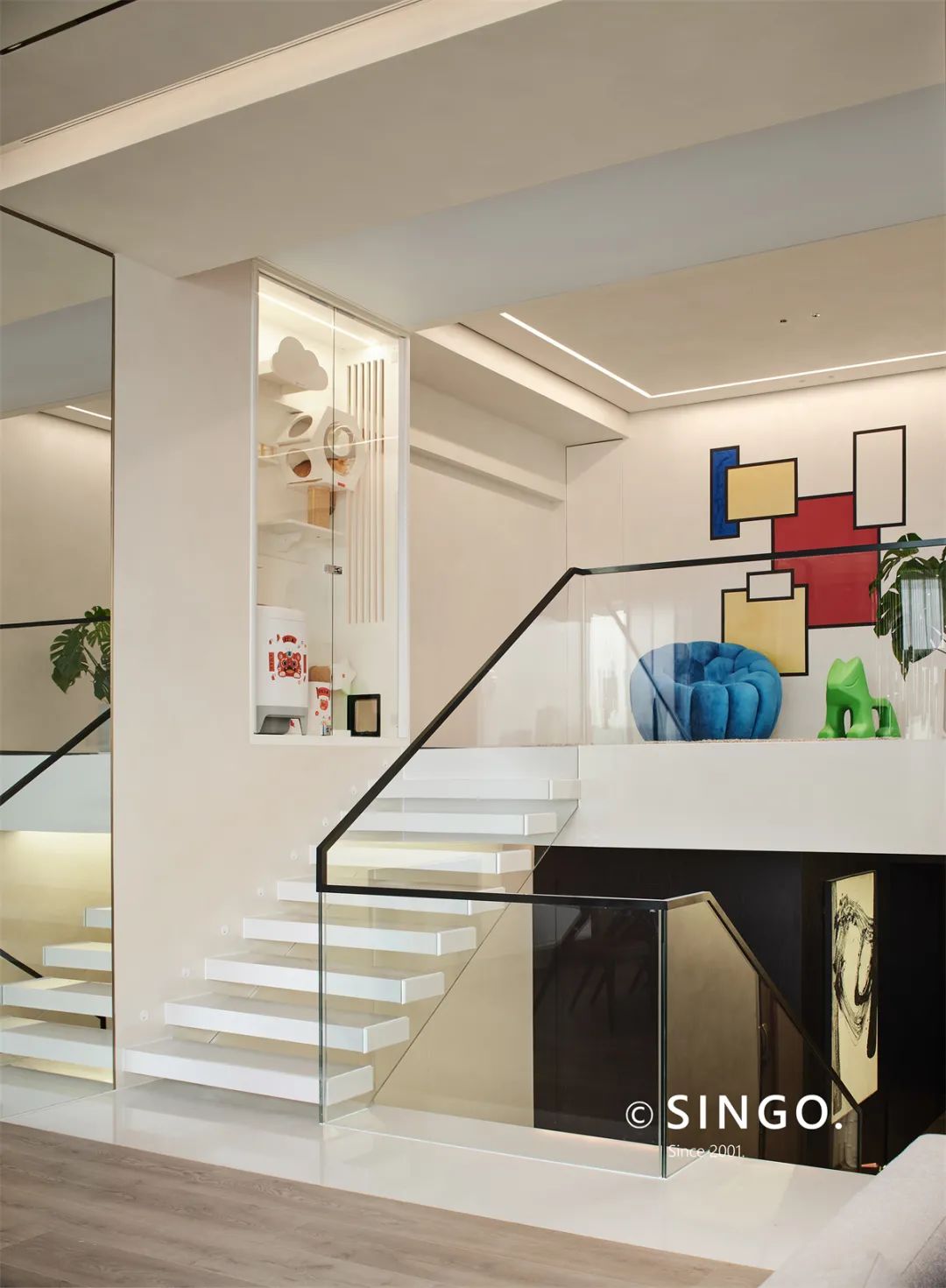 现代轻奢宁波钓渔台复式住宅丨中国宁波丨星杰全案设计团队-37