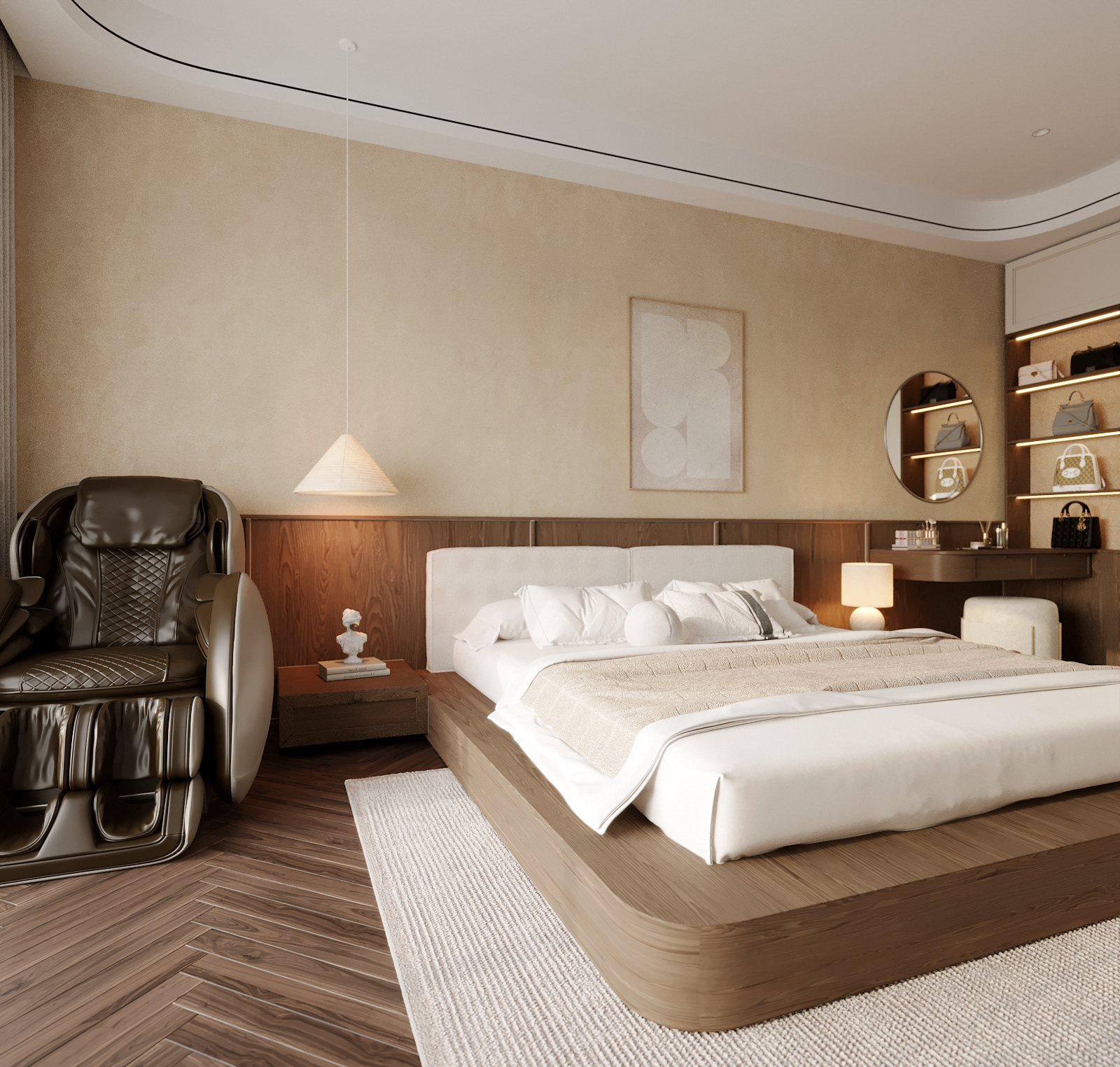 The Warm Balance – Modern Living Space-16