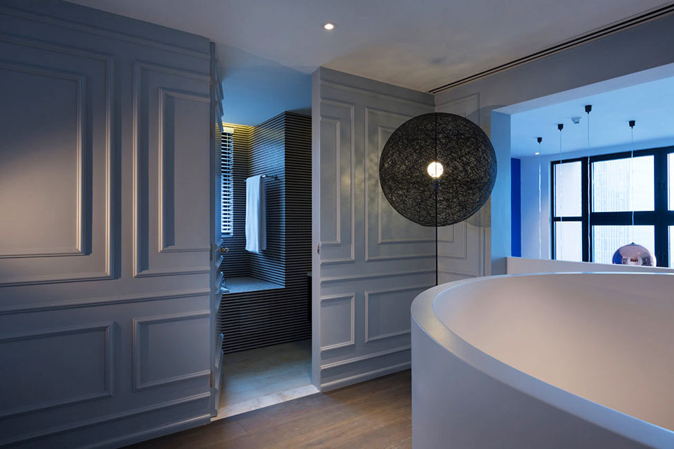 上海蓝色顶层复式公寓  Dariel Studio-13