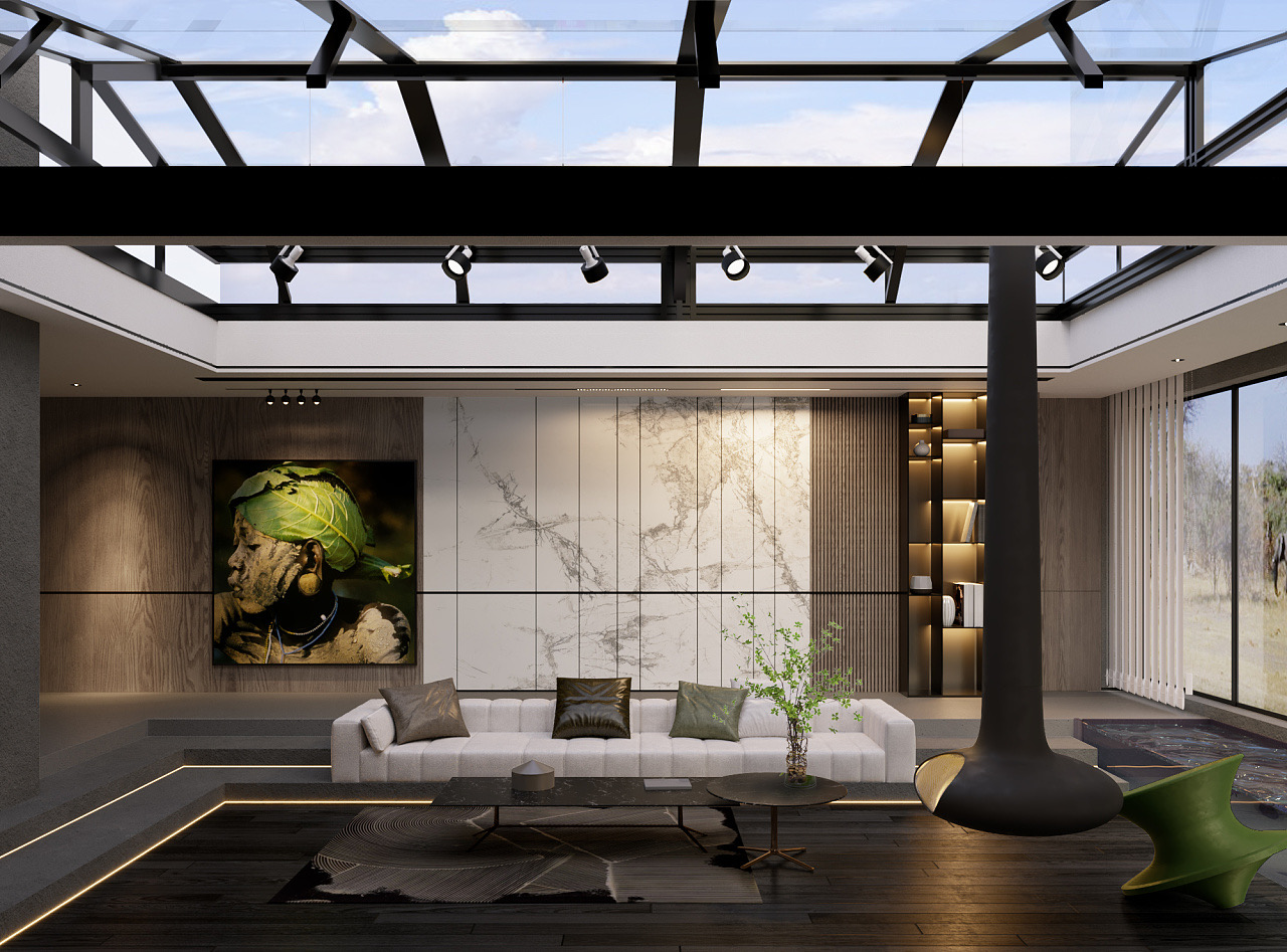 都会黑白灰 | 开放式布局的现代简约空间-5