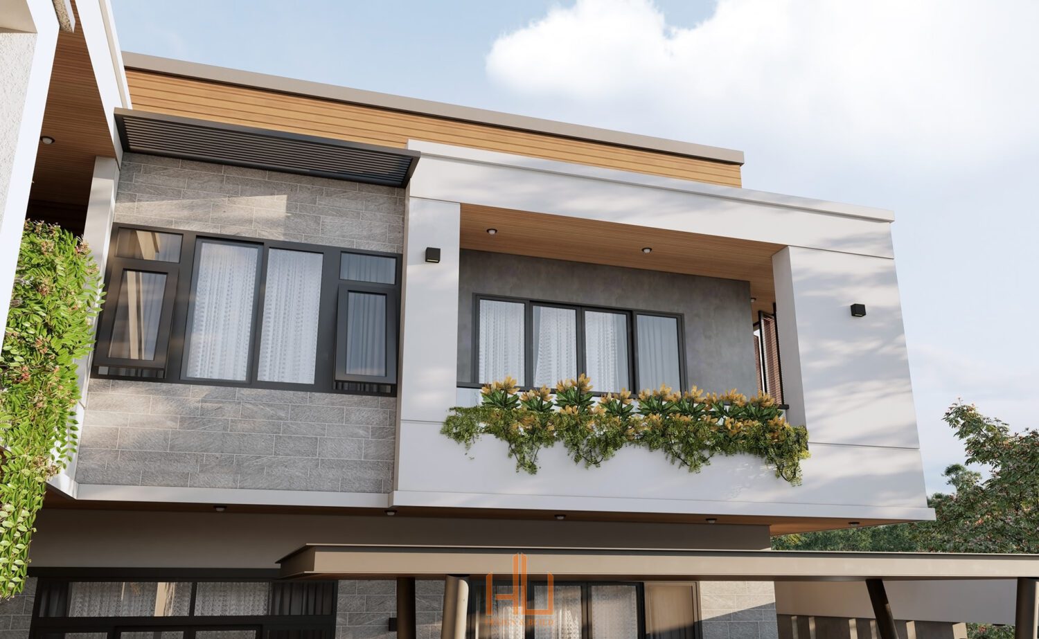 免费的SketchUp房屋外部模型-4