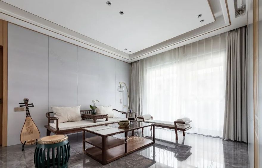 琴韵新中式,雅致福宅的设计魅力丨紫苹果装饰集团-21