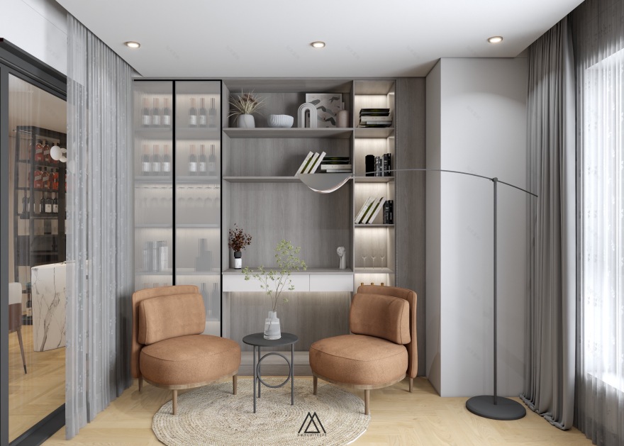 时光之城·客厅与厨房丨越南河内-15