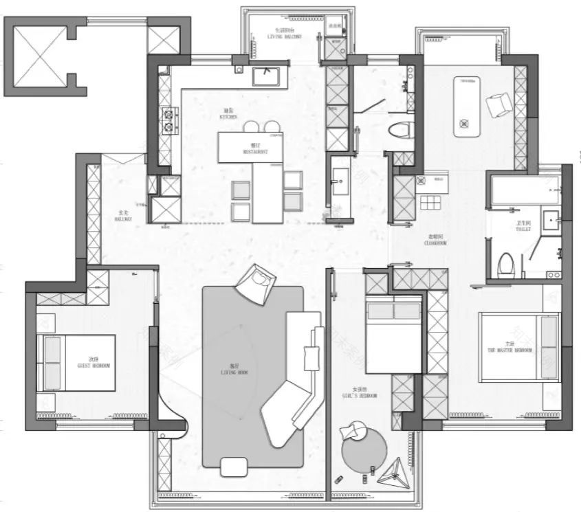 建发央著法式复古风住宅设计丨亚町设计-26