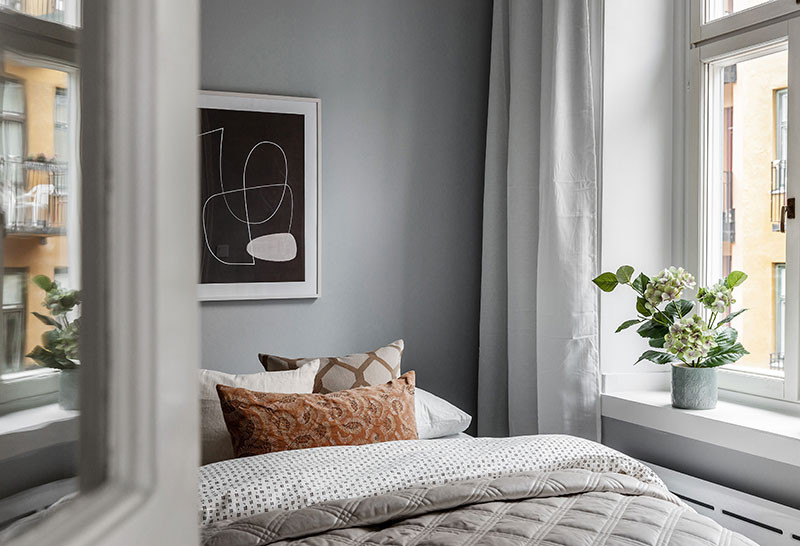 舒适北欧小公寓，灰色基调搭配温馨贝壳色调-17