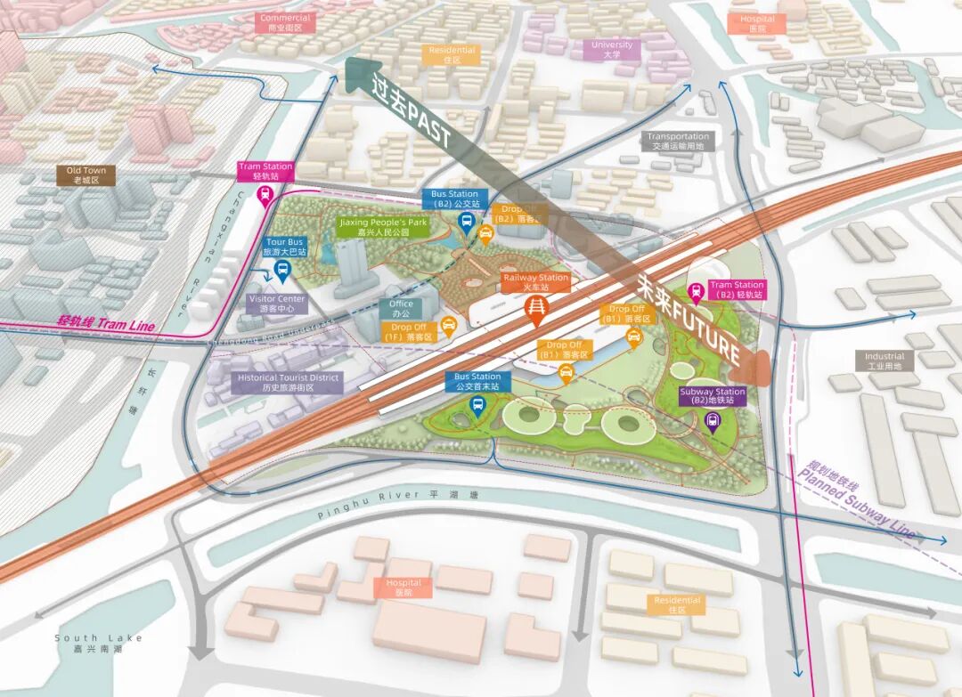 ASLA获奖作品 连接过去和未来的城市绿洲——嘉兴火车站景丨中国嘉兴丨致舍景观-12