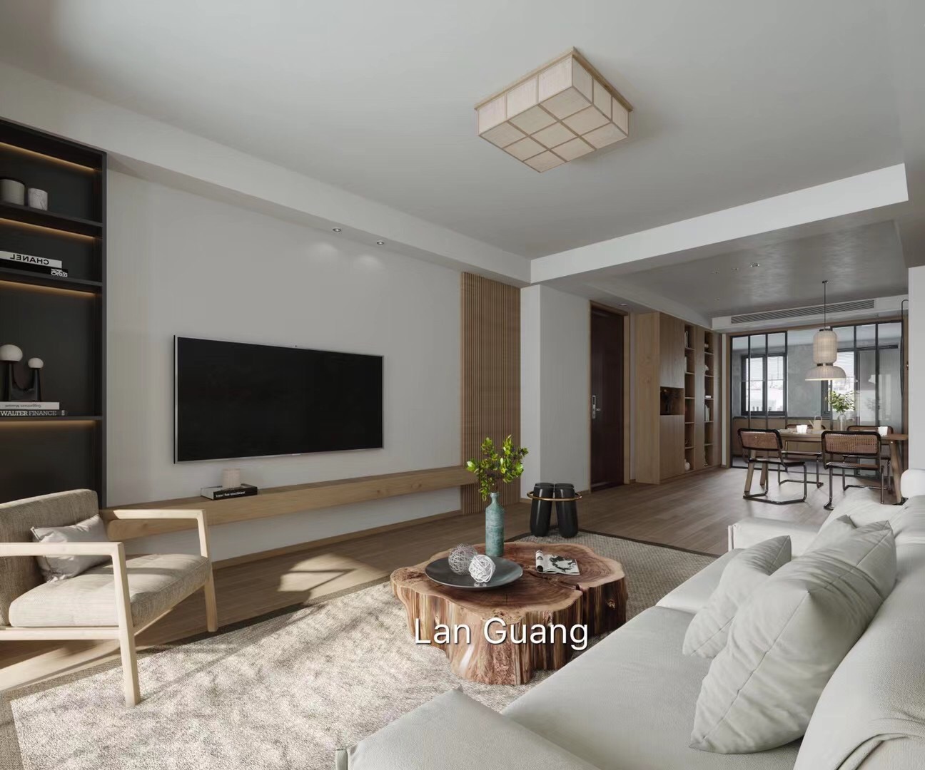 暖阳倾洒，光影交织的温馨住宅-2