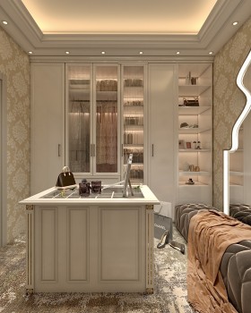 Marrakech-Inspired Villa - Dressing Room & Bathroom