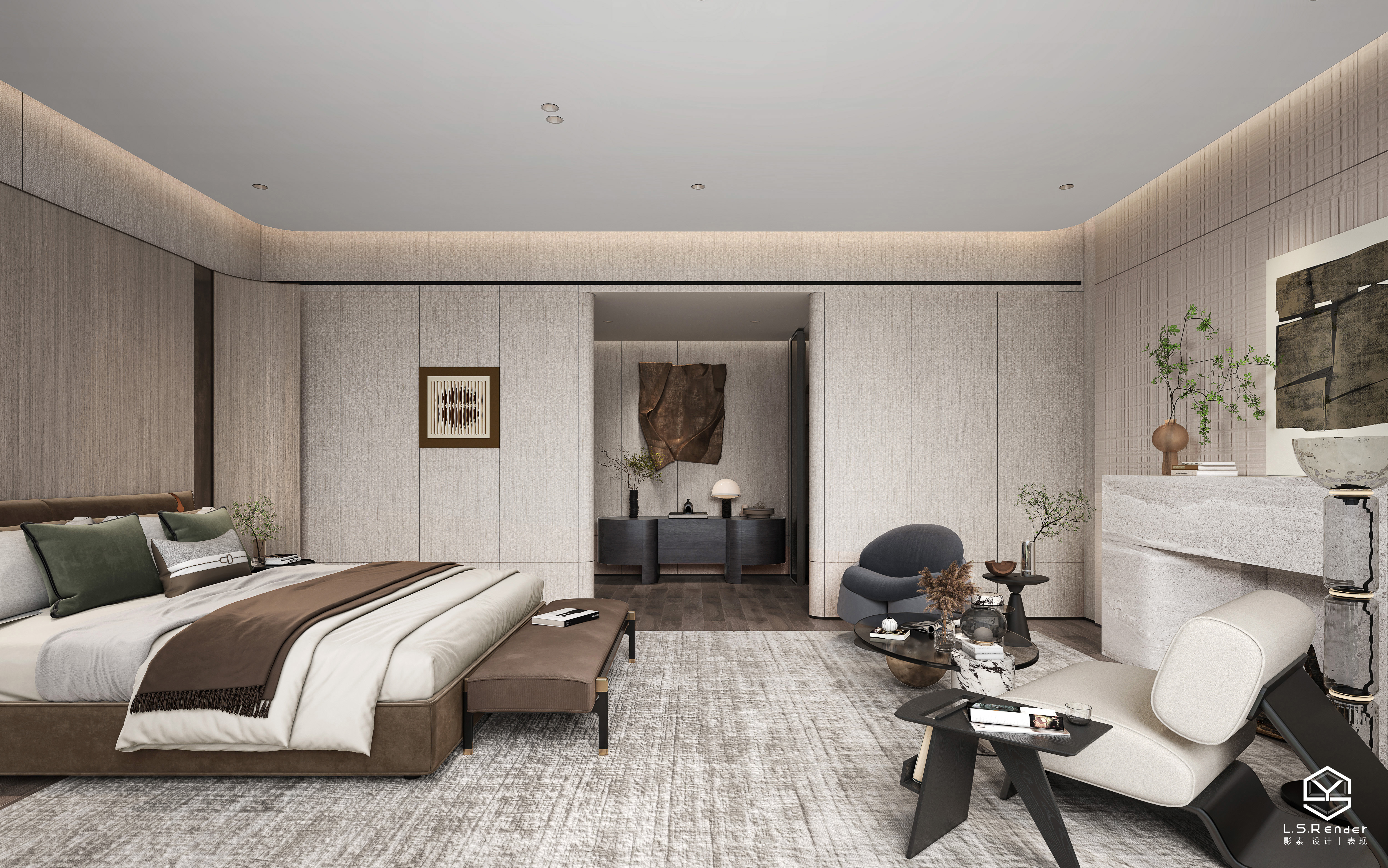 影素设计 • 现代高端客房空间表现-3