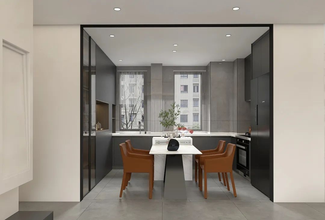 暗调现代风婚房设计丨袁驰-36