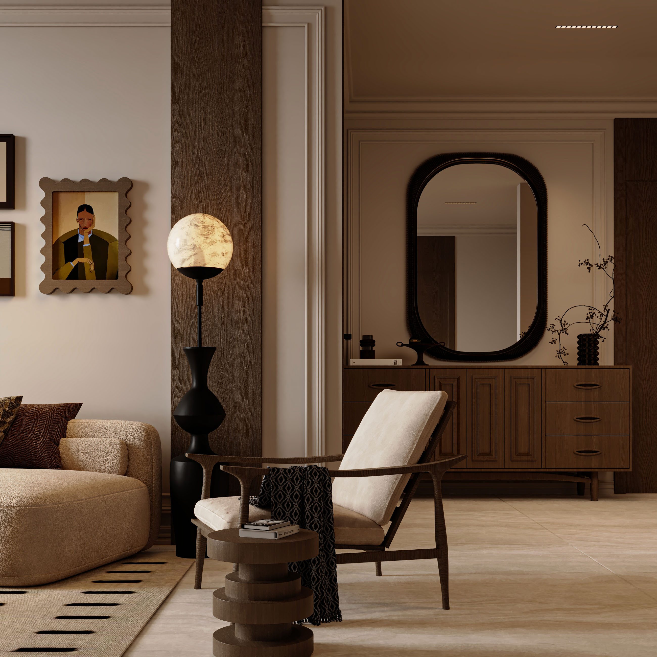 客厅设计丨Nourhan Megahed-12