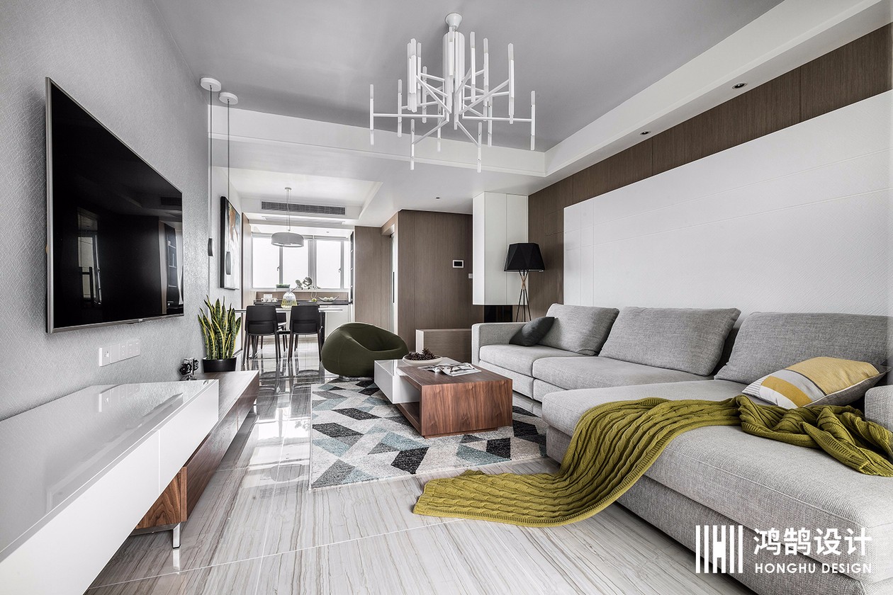 140㎡现代住宅  鸿鹄设计-3
