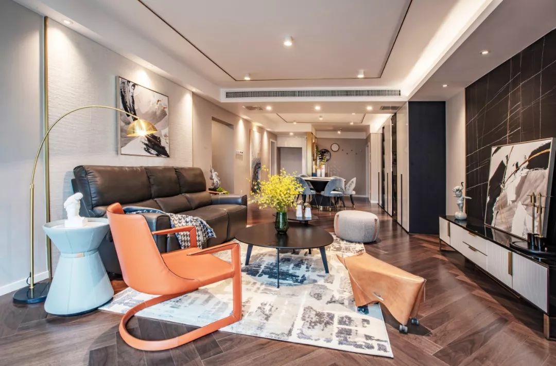 陈洁新作 | 度灰格调空间，金属皮革跨界碰撞-6