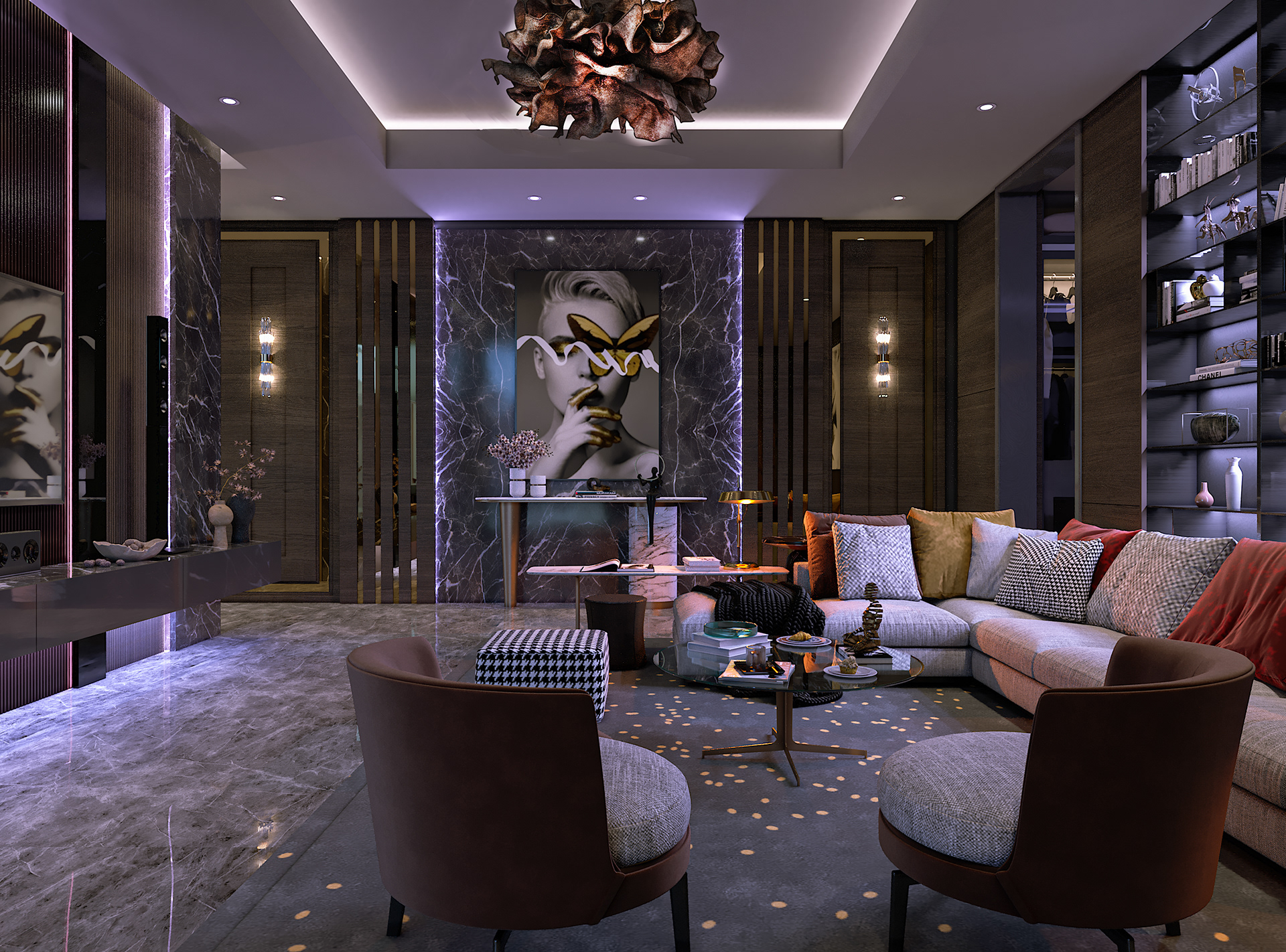 MODERN MASTER ROOM SECTION (DARK MOOD)-2