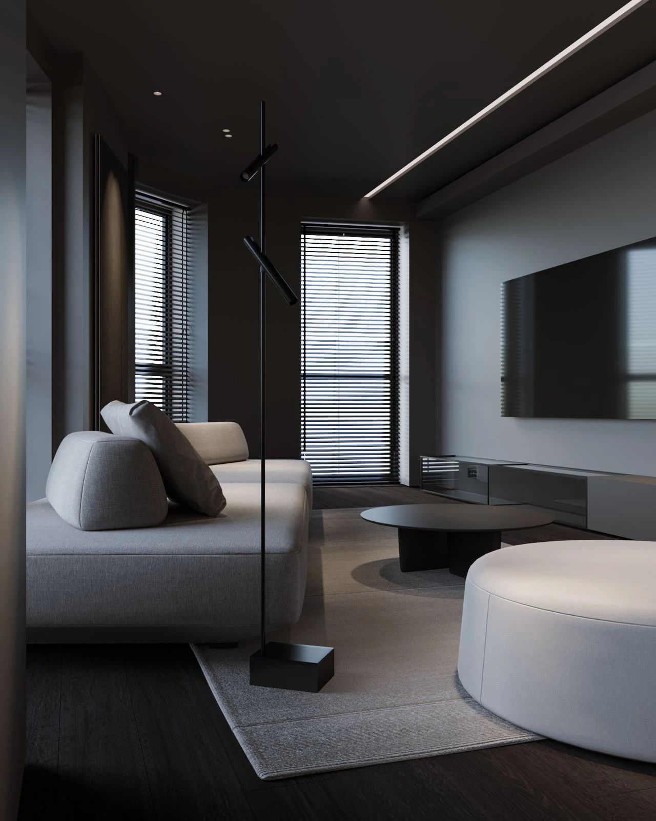 97㎡黑色调公寓设计-5