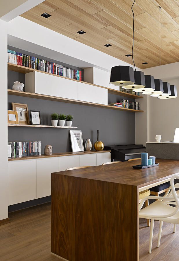 台北 35 坪实木温馨宅 营造亲子互动空间-8