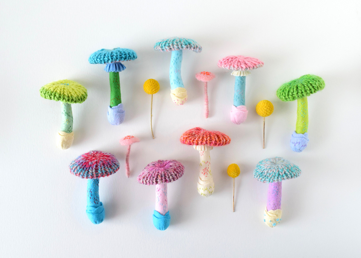 日本 Osaka 展览馆“标本王国”展示独特编织蘑菇胸针-14