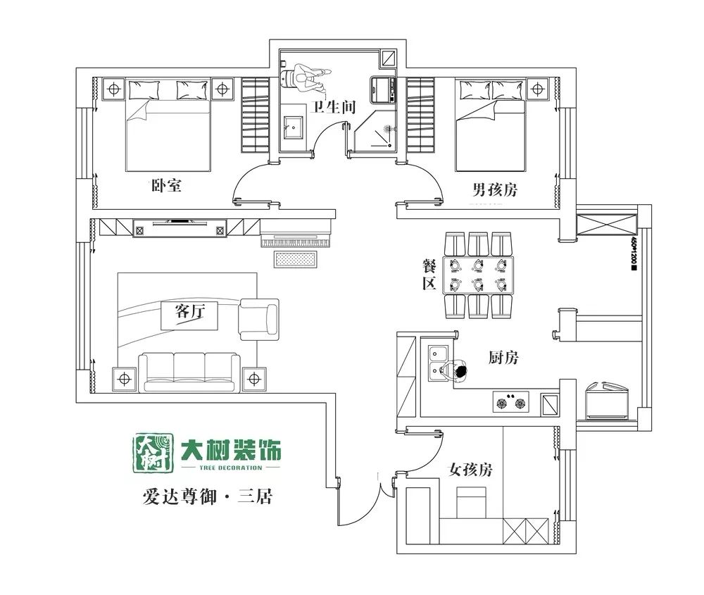 爱达尊御 | 83㎡现代简约三居，遇见柔情生活-10