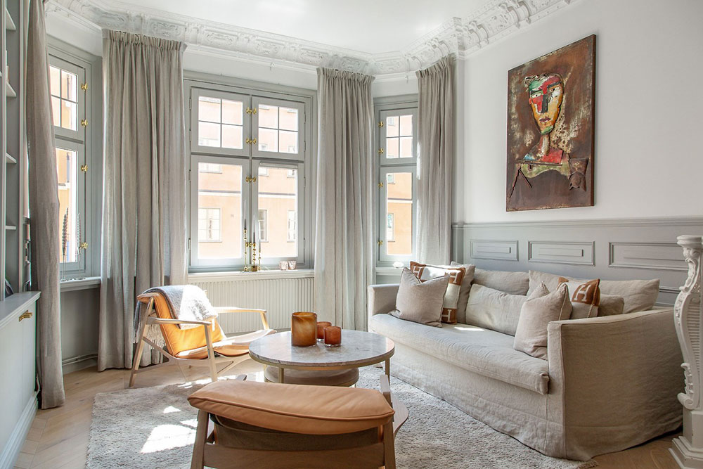 瑞典现代古典公寓的巧妙融合-6