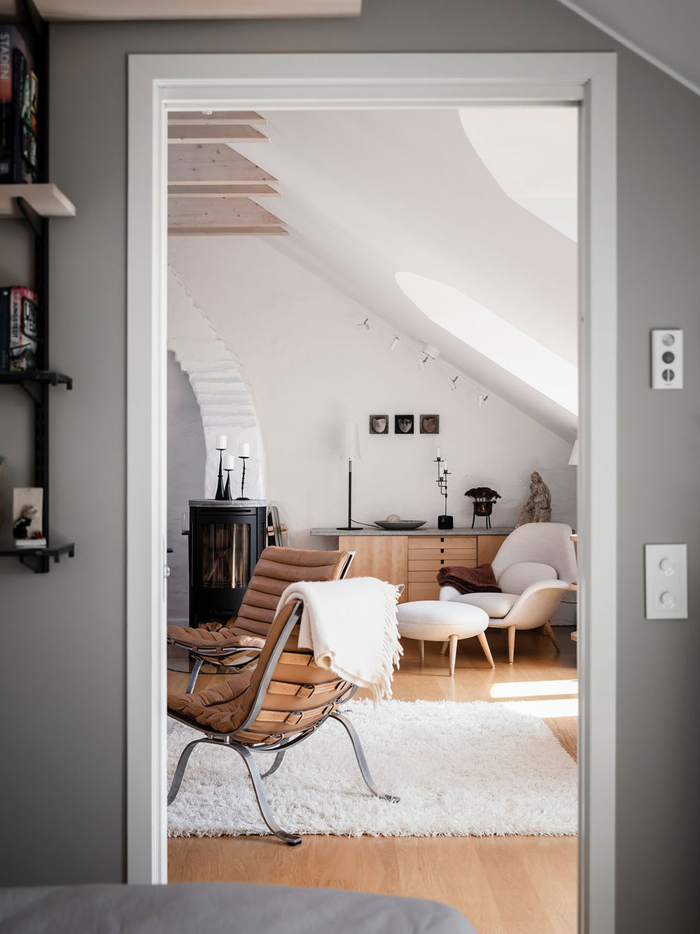 哥德堡明亮宽敞的顶层公寓设计-18