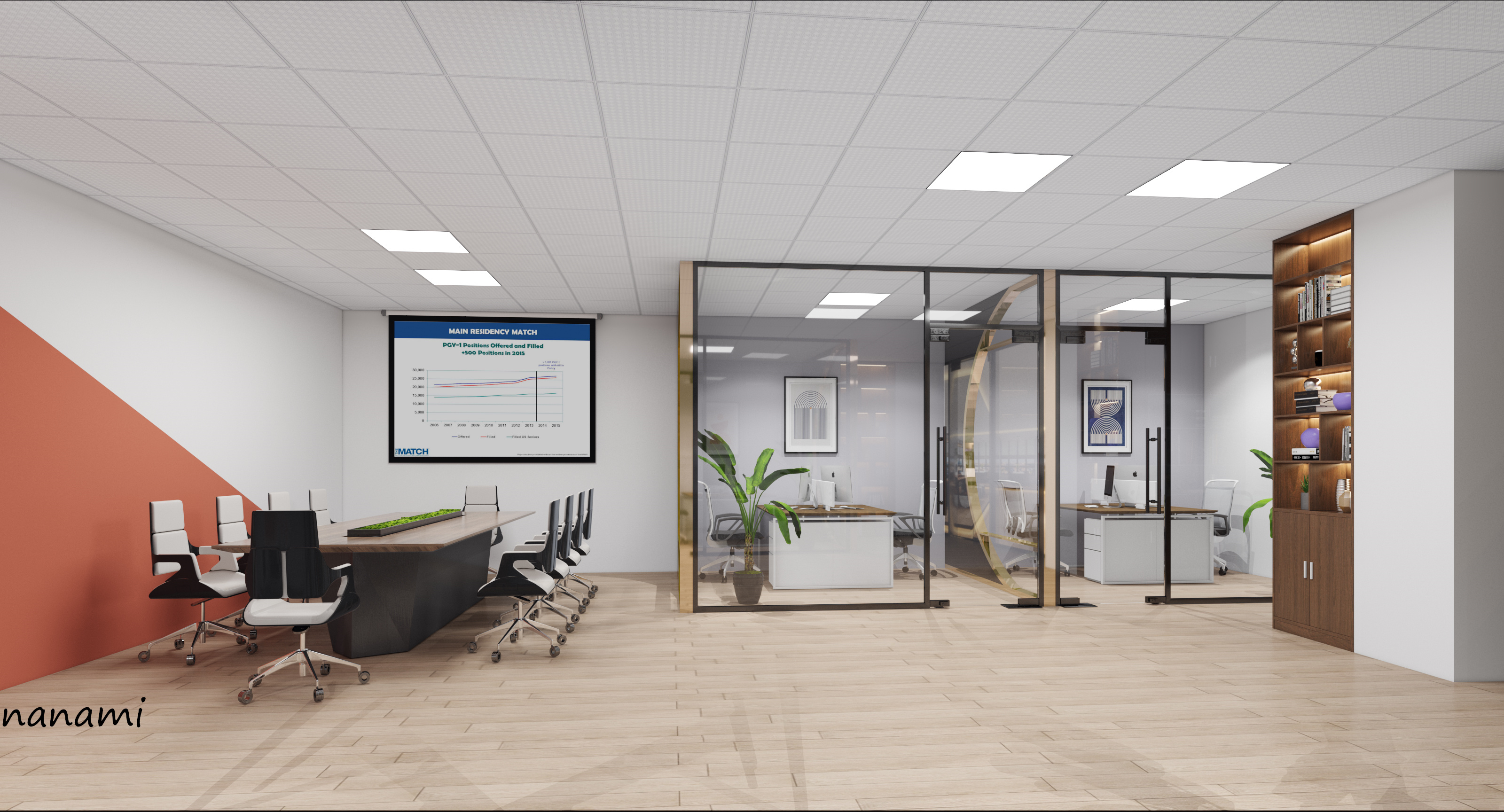 现代办公室展厅设计-10