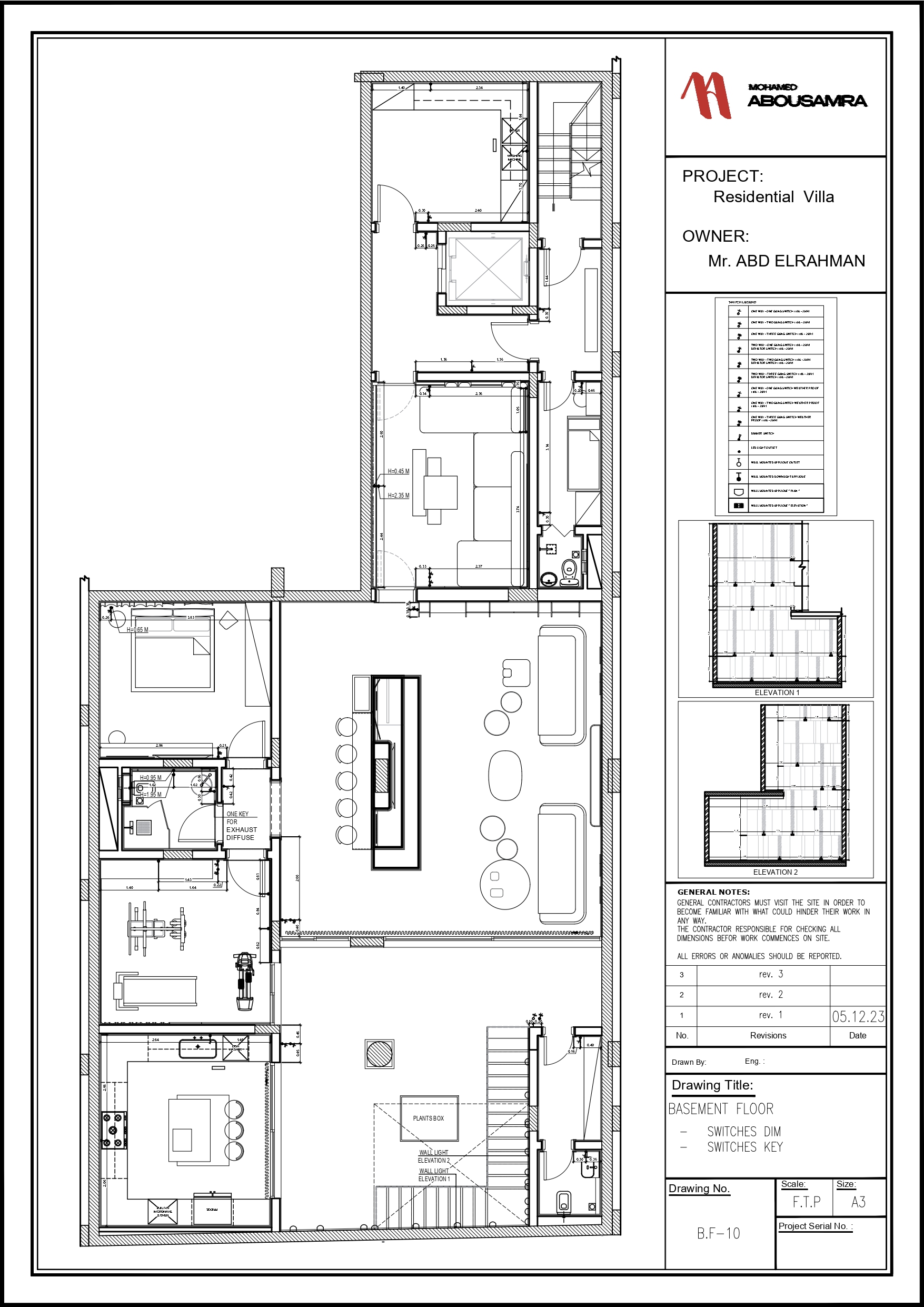 Private Villa in KSA, Basement Floor-11