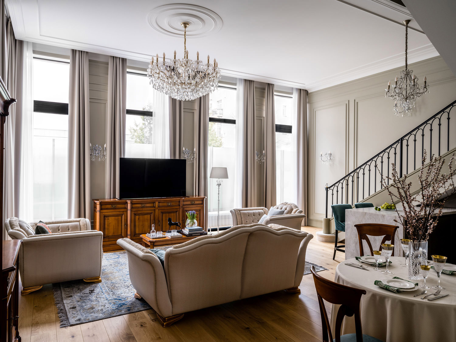 莫斯科Cameo小区三层城市公寓（“城市别墅”）丨俄罗斯莫斯科丨BELLARDO设计工作室（安娜·萨哈罗娃,斯韦特兰娜·格拉兹科娃）-3