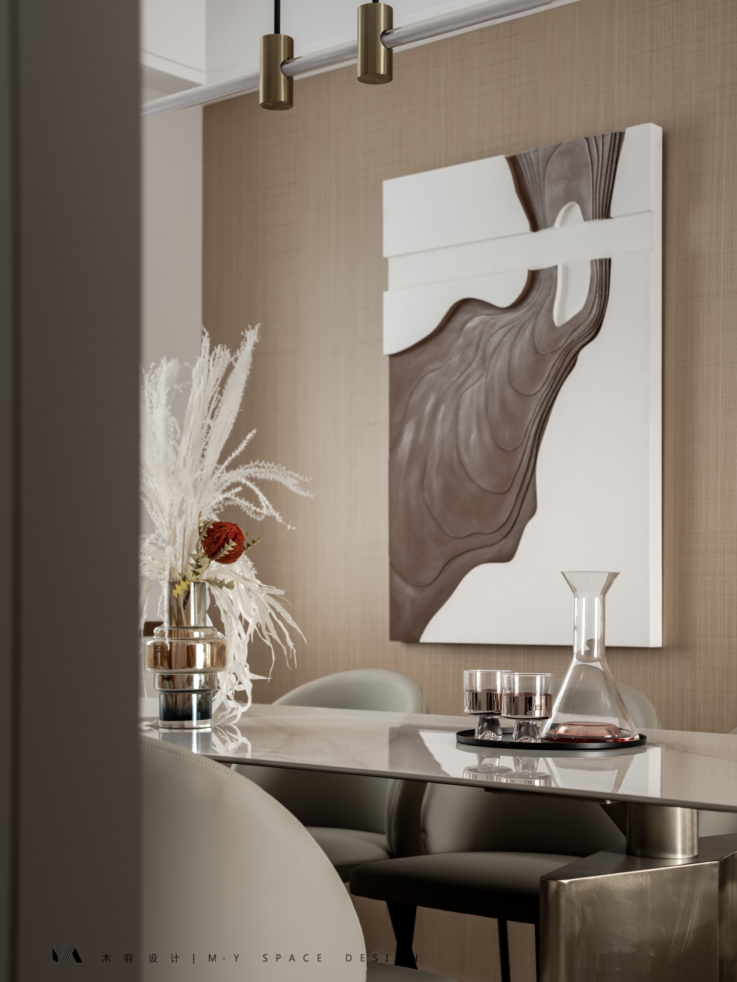 138㎡精装房微改轻奢风设计丨中国武汉丨武汉木羽设计-8