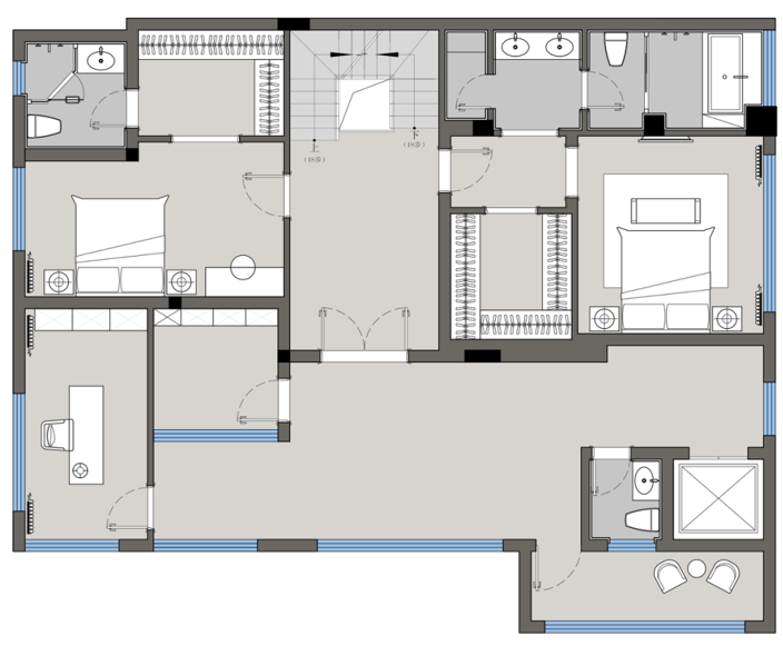 恒大金碧天下现代轻奢别墅丨尚层装饰（北京）有限公司成都分公司-36