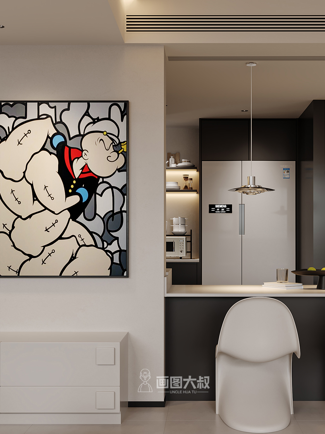 现代黑白灰表现-4