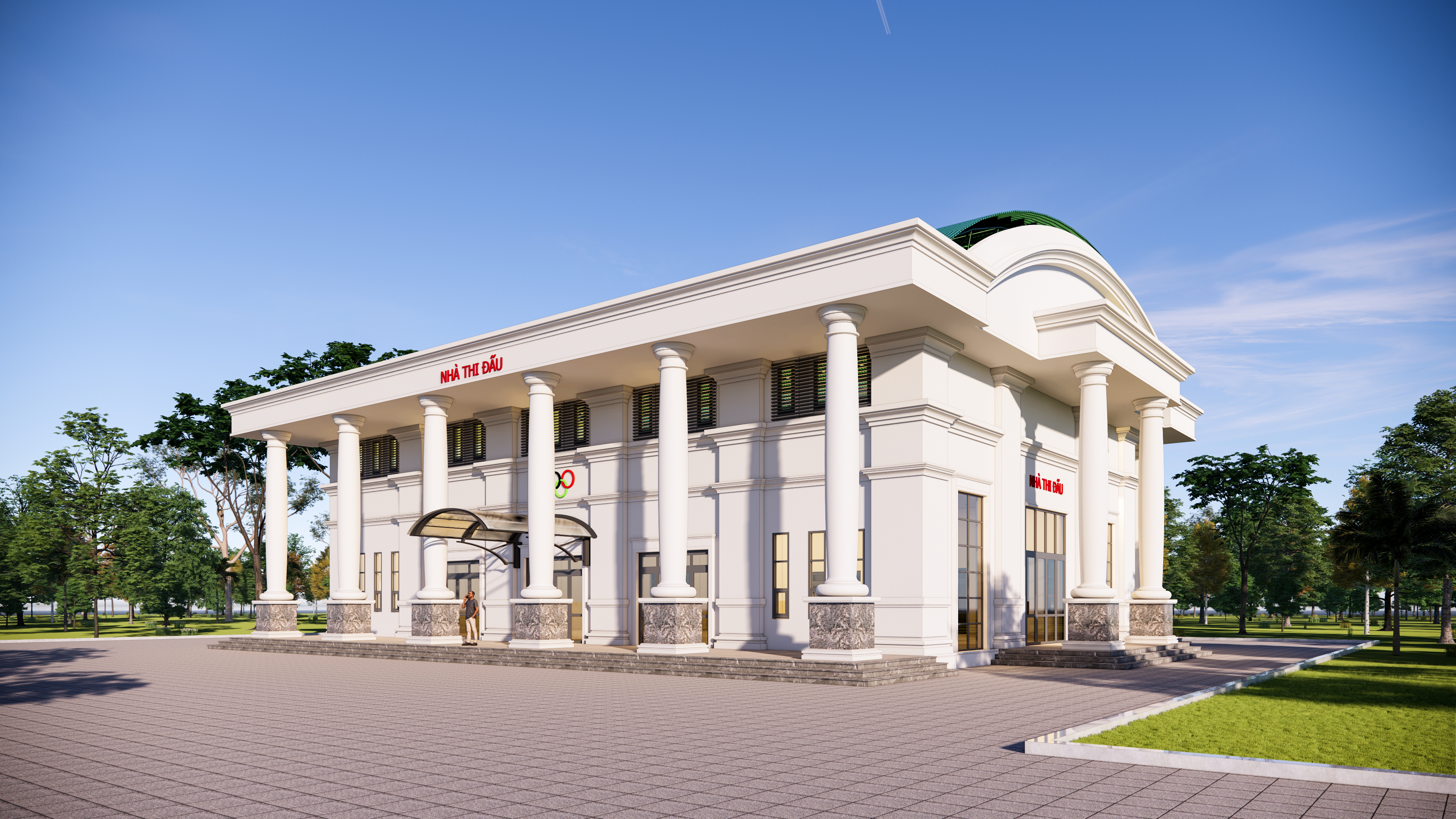 NHÀ THI ĐẤU QUÂN ĐỘI _SKETCHUP-2