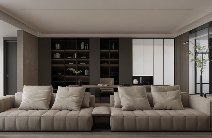 意式轻奢风平层 · 沁芳苑丨峰上名宅装饰设计-13