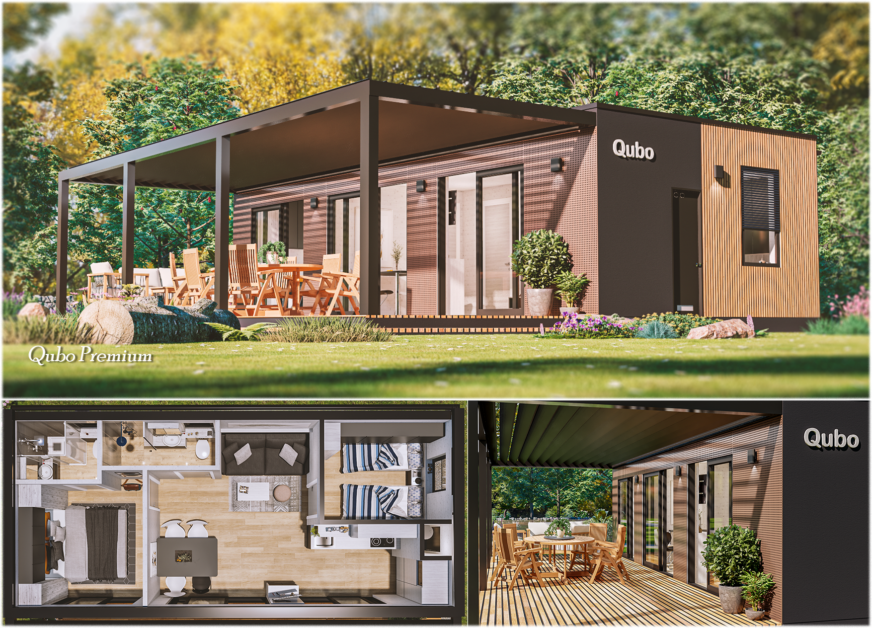 Qubo, Mobilne Hiše, 3D model, Design & Visualization-0