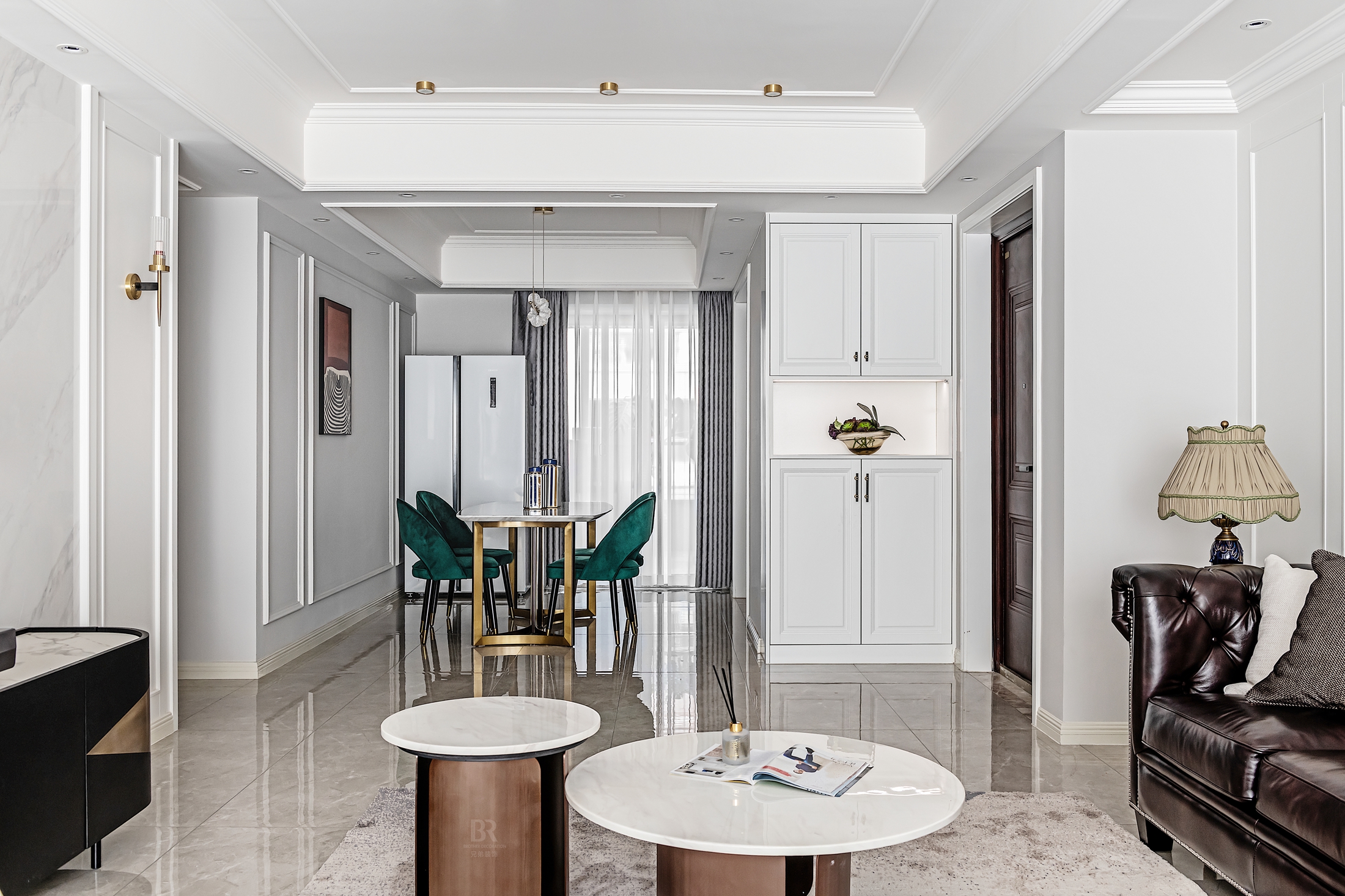 琅樾江山洋房 130㎡美式轻奢风格设计丨重庆兄弟装饰公司-18