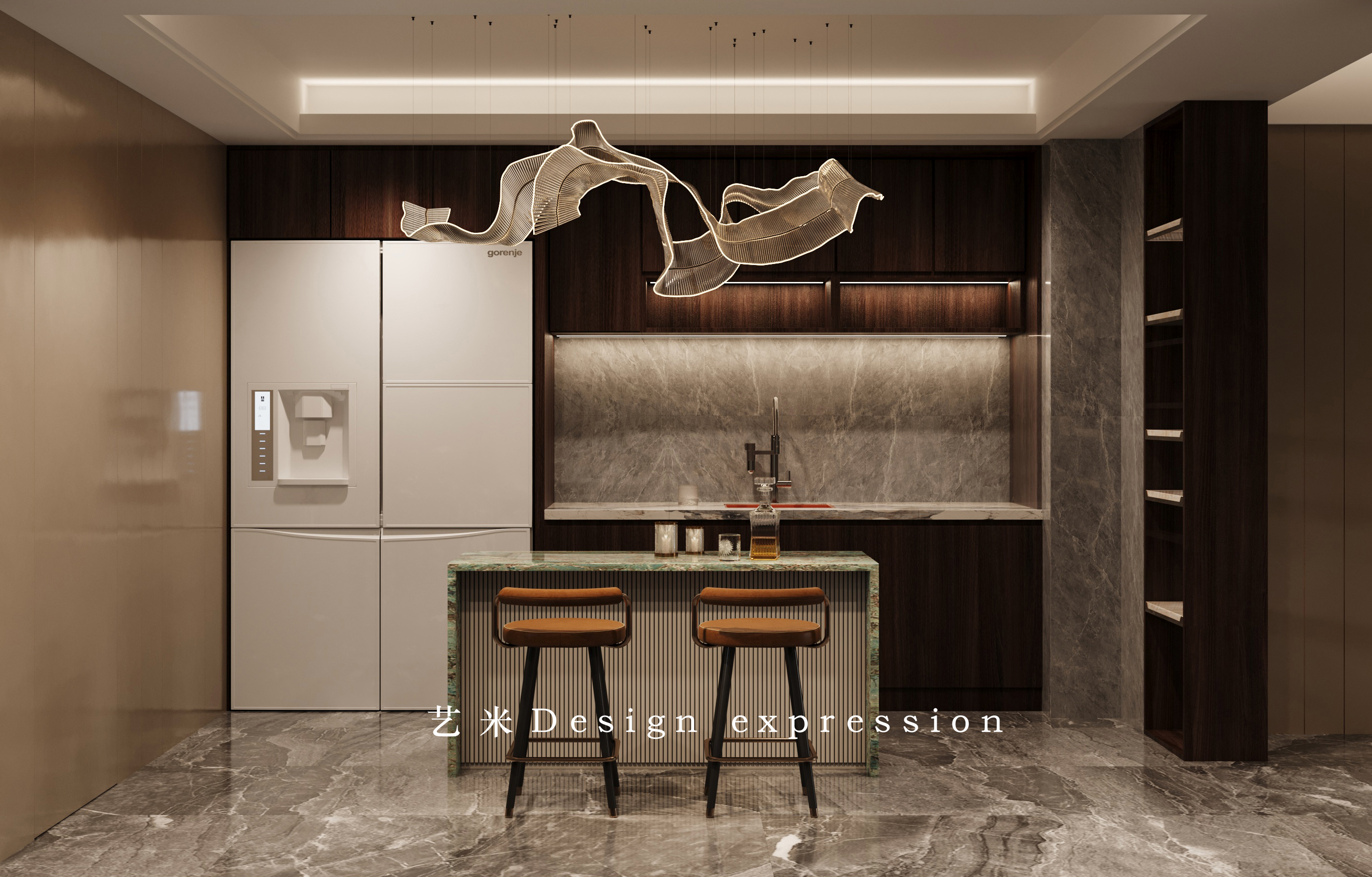 现代轻奢客餐厅-艺米效果图-5