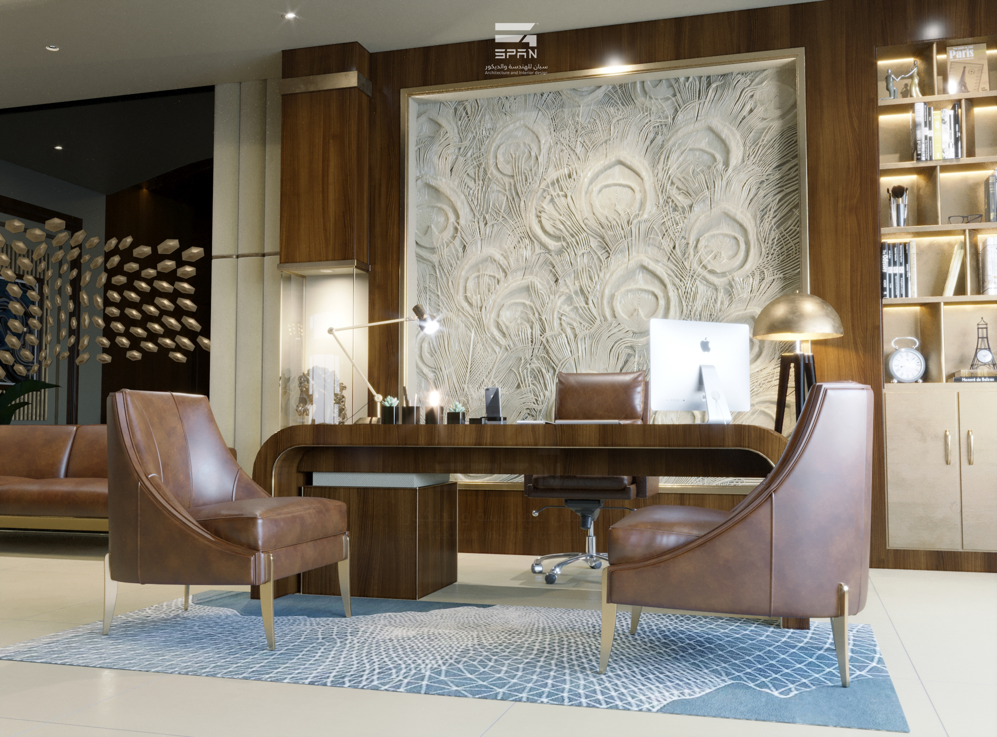 沙特阿拉伯律所经理办公室设计-4