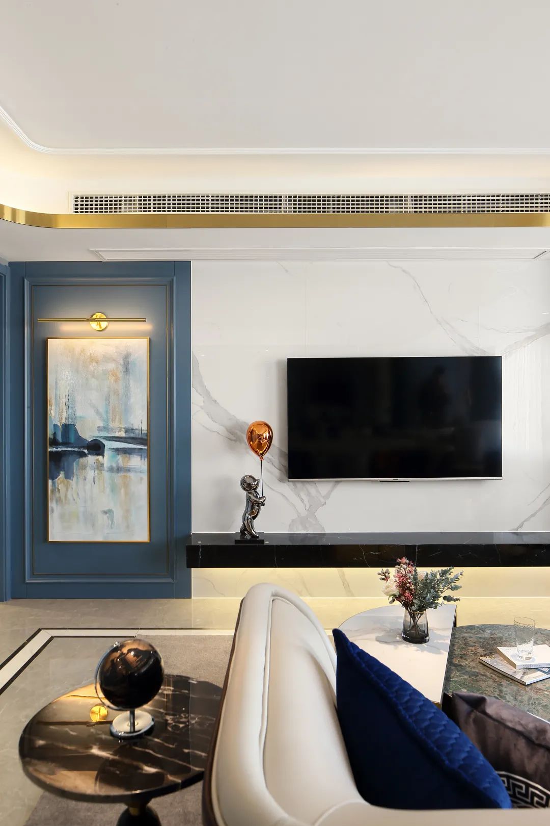 美式轻奢三室两厅丨锦华装饰-15