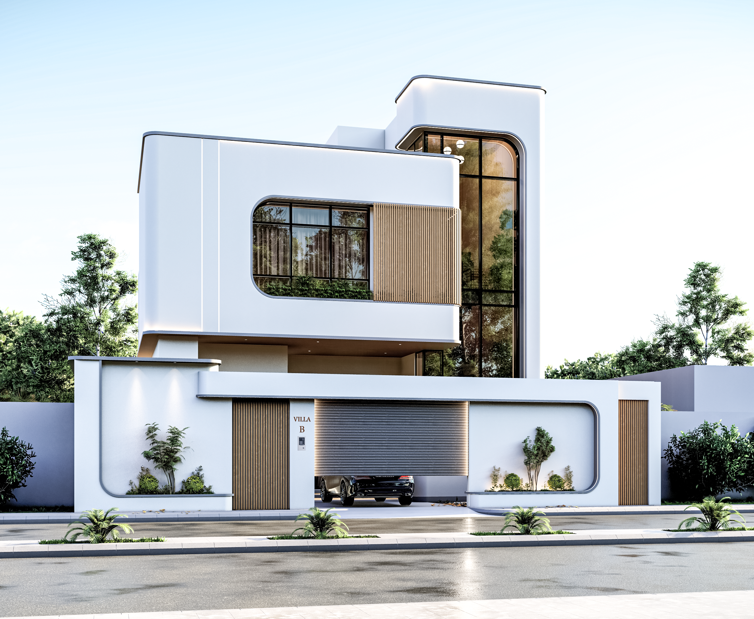 MODERN VILLA ELEVATION DESIGN - EXTERIOR-1