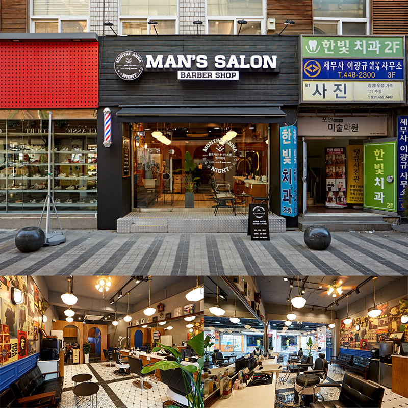 时尚男性专业美容室设计，打造独特氛围-1